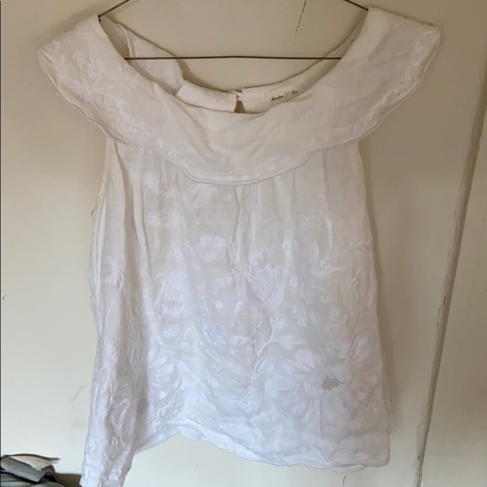 White Anthropologie top